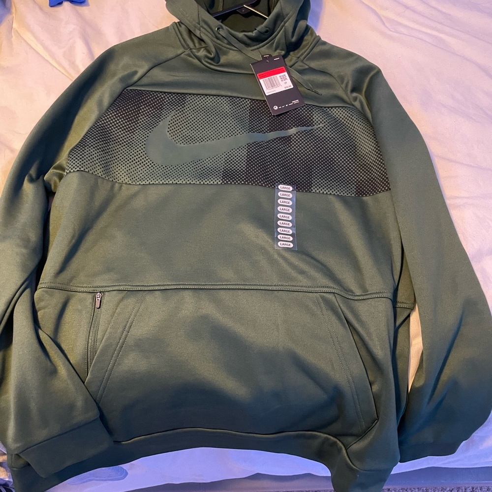 Nike Hoodie, Color Green, Size Large, Brand Nike